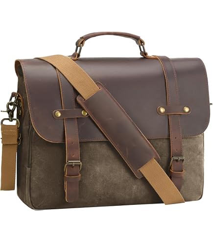 Amazon.com: Mens Messenger Bag 15.6 Inch Waterproof Vintage